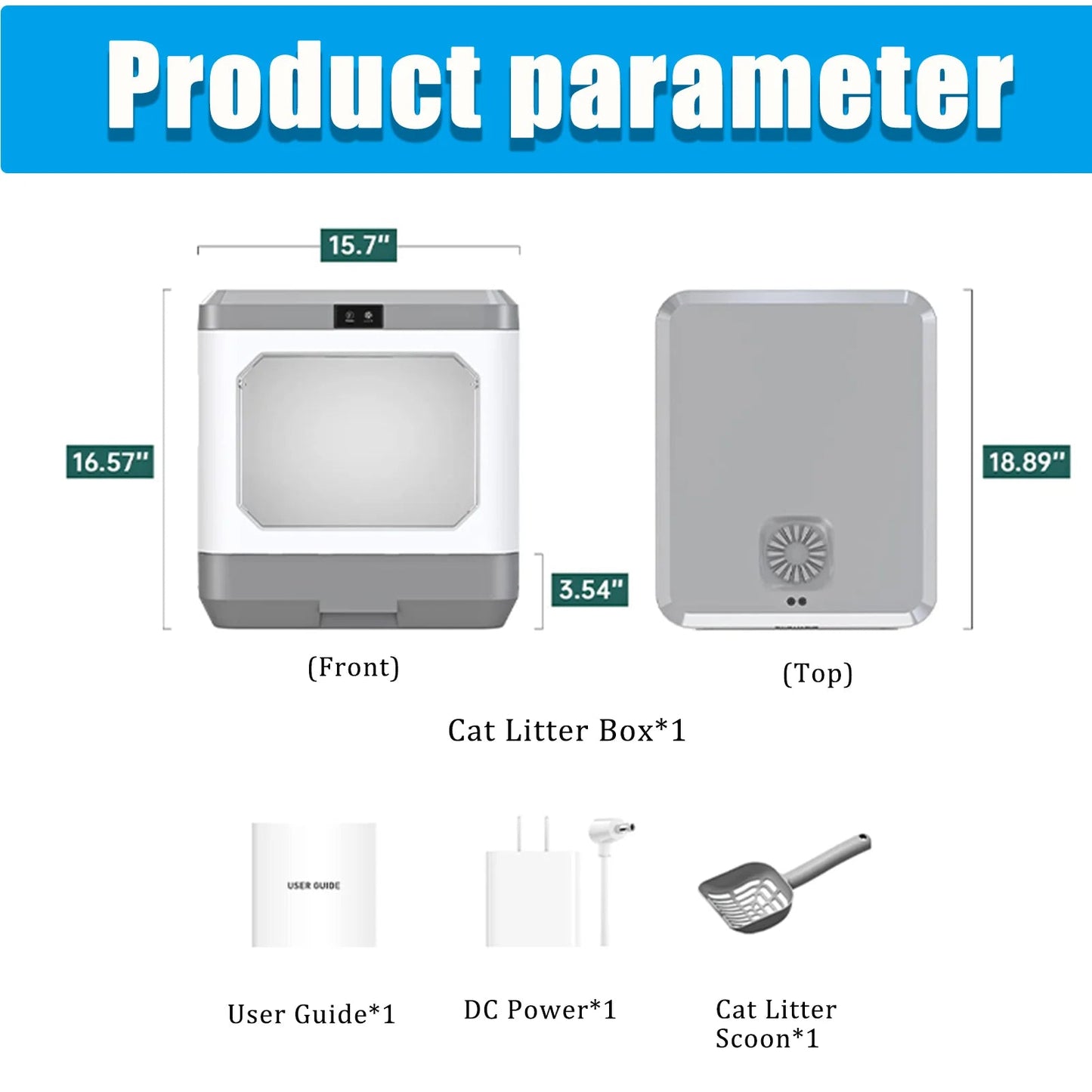 Litter Box, Large Cat Litter Box Enclosure Furniture, Odor Removal, Enclosed Cat Pottywith Cat Litter Scoop, Drawer Type Cat Litter Pan Easy Cleaning and Scoop. - Eco and More Pet Store