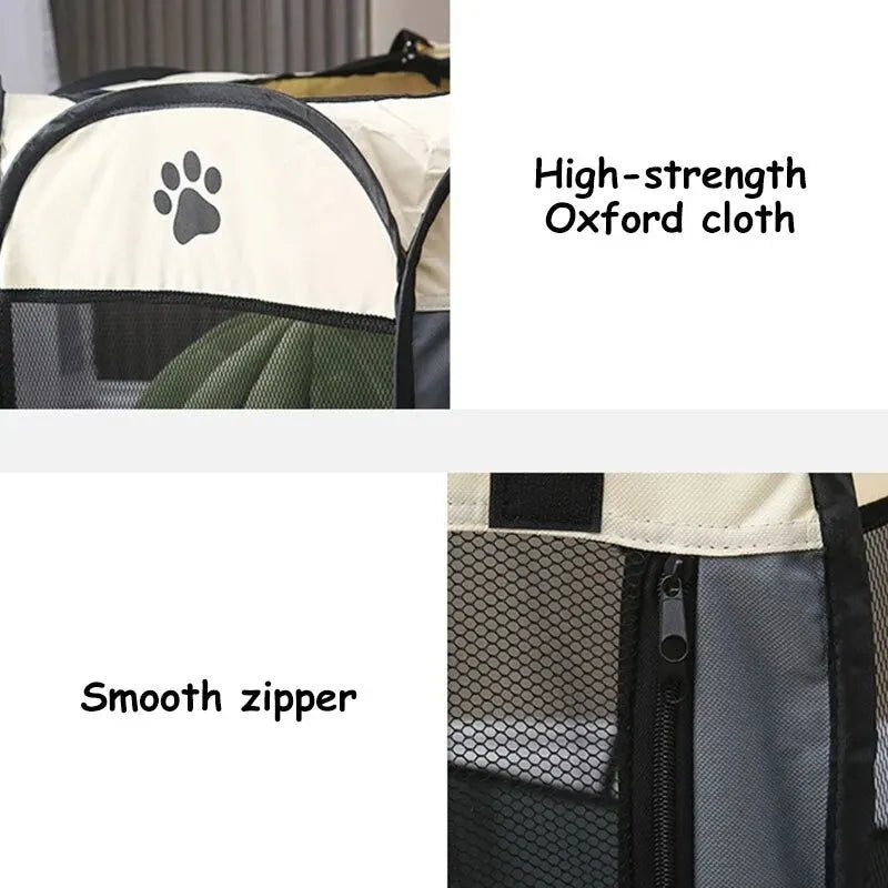 Portable Foldable Pet Tent Kennel Octagonal Fence Puppy Shelter Easy to Use Outdoor Easy Operation Large Dog Cages Cat Fences - Eco and More Pet Store