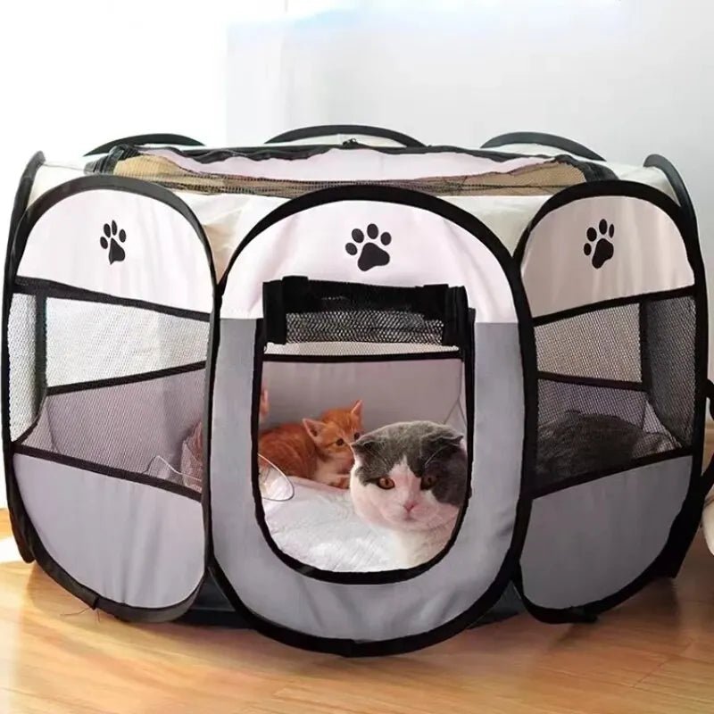 Portable Foldable Pet Tent Kennel Octagonal Fence Puppy Shelter Easy to Use Outdoor Easy Operation Large Dog Cages Cat Fences - Eco and More Pet Store