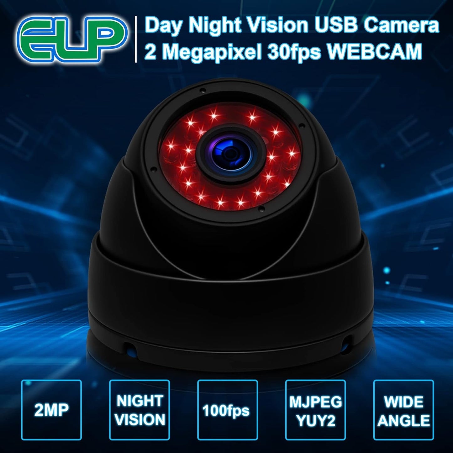 1080P Day/ Night Vision USB Camera IR Infrared Webcam with Dome Housing Home Surveillance CCTV PC Camera for Computer Mini UVC USB2.0 Waterproof USB with Camera Indoor Outdoor High Speed Camera - Eco and More Pet Store