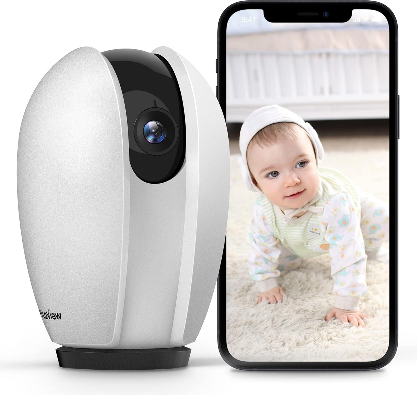 1080P Indoor Security Camera with 360° Coverage - Smart Home Monitor with Sound & Motion Detection | WiFi Pet Camera with 2 - Way Audio, Night Vision, and Alexa Compatibility | SD & Cloud Storage - Eco and More Pet Store