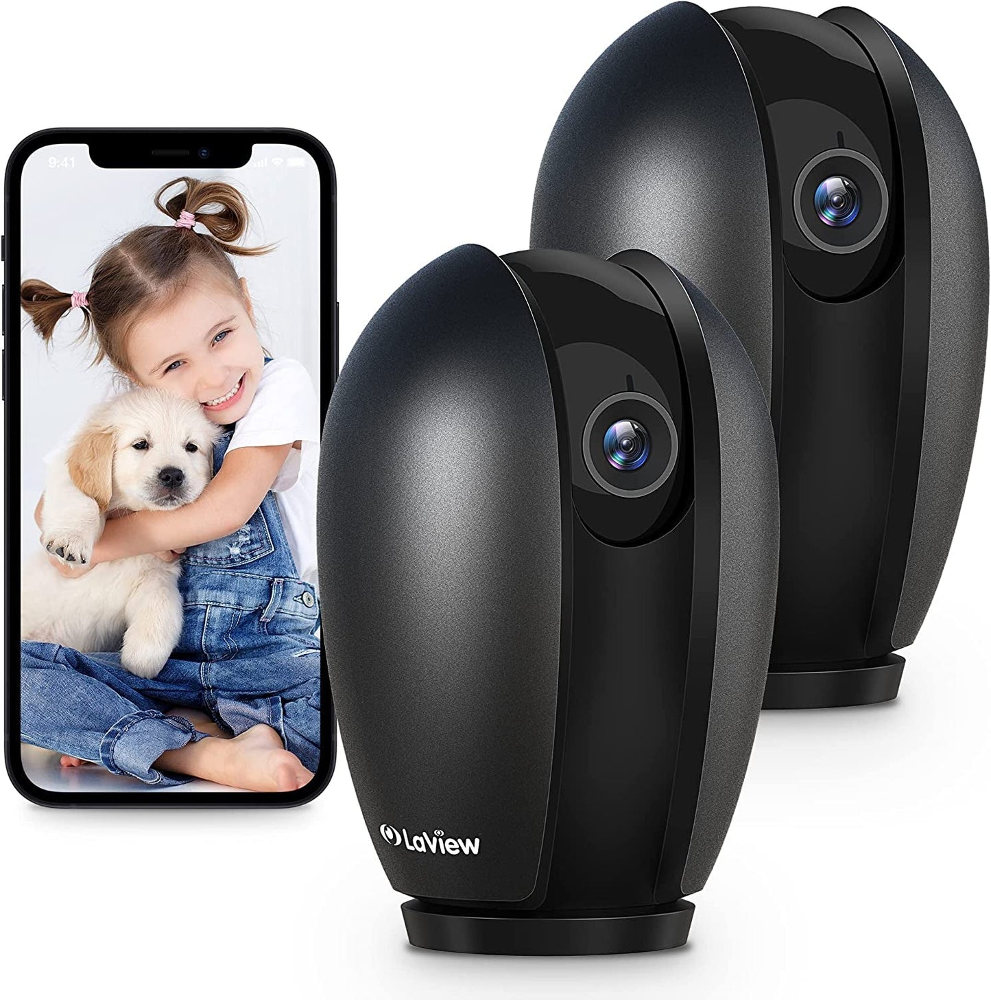 1080P Indoor Security Camera with 360° Coverage - Smart Home Monitor with Sound & Motion Detection | WiFi Pet Camera with 2 - Way Audio, Night Vision, and Alexa Compatibility | SD & Cloud Storage - Eco and More Pet Store