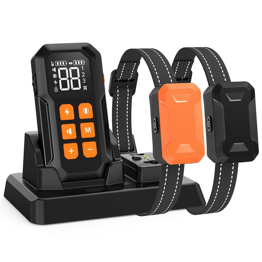 2 - In - 1 Wireless Electric Dog Fence 2 Dogs System & Dog Training Collar with Remote, Wireless Containment System Adjustable for All Dogs with Charging Station - Eco and More Pet Store DBA Overseen