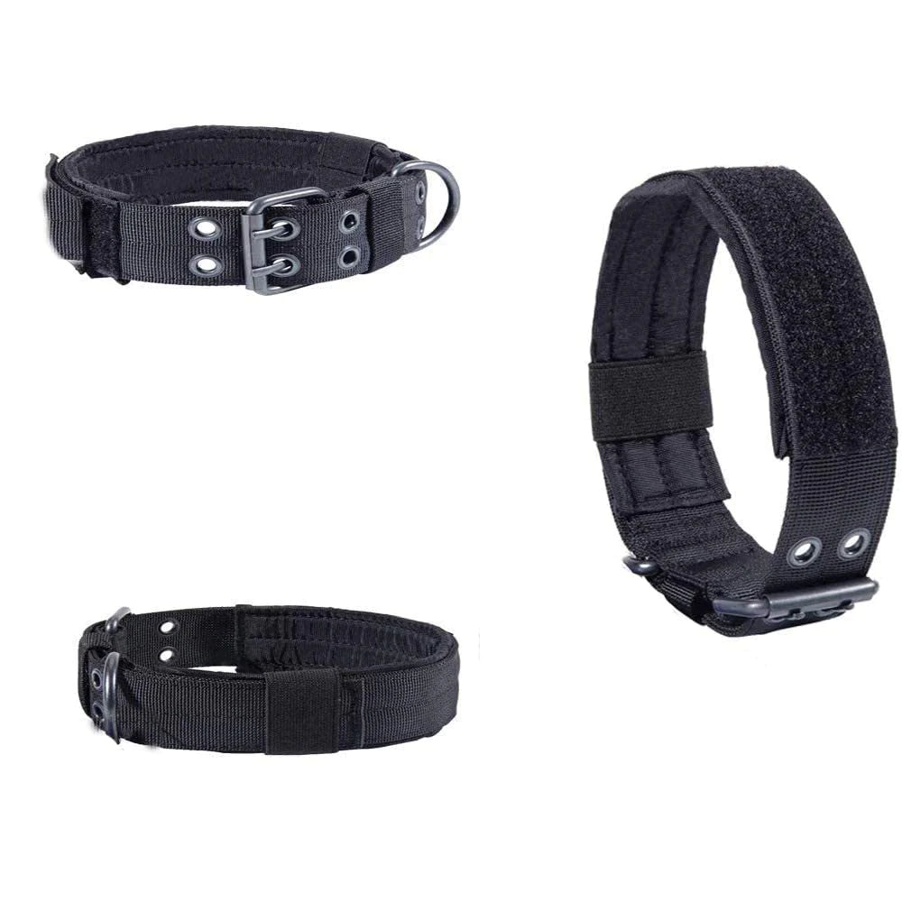 2" Wide Tactical Heavy Duty Nylon Large Dog Collar K9 Military with Metal Buckle - Eco and More Pet Store