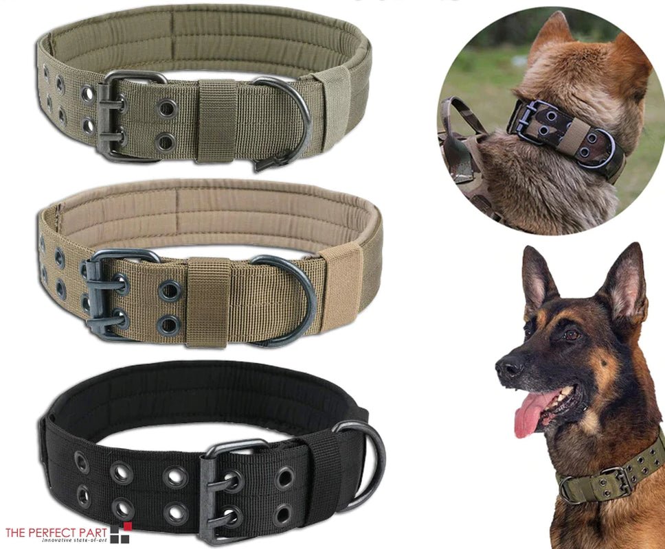 2" Wide Tactical Heavy Duty Nylon Large Dog Collar K9 Military with Metal Buckle - Eco and More Pet Store