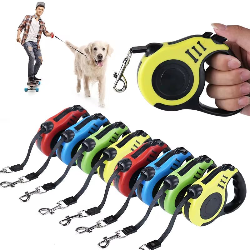 3 Meters 5 Meters Retractable Dog Leash Pet Leash Traction Rope Belt Automatic Flexible Leash for Small Medium Large Dog Product - Eco and More Pet Store