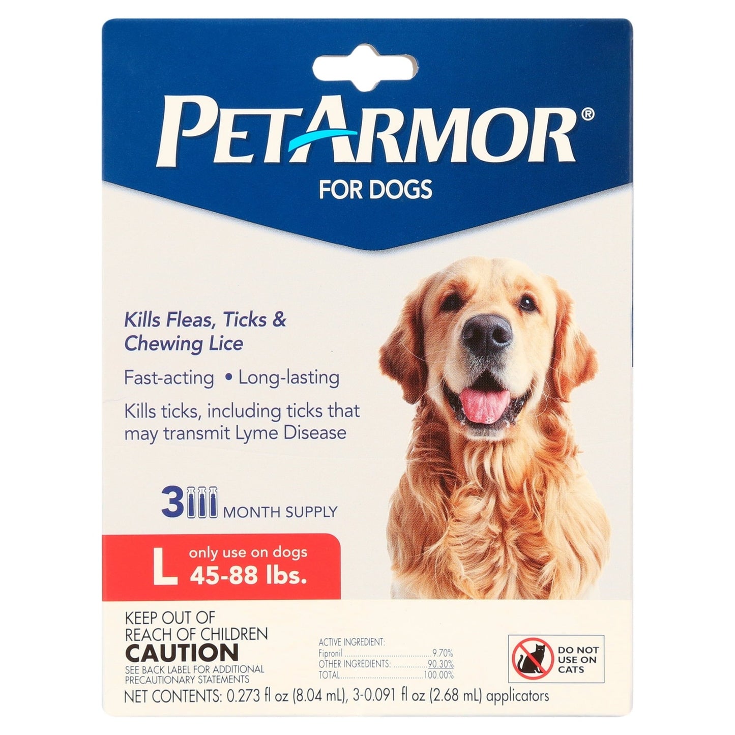 3 - Month Topical Flea & Tick Treatment for Large Dogs (89 - 132 lbs) | 3 Count - Effective, Long - Lasting Protection Against Pests - Eco and More Pet Store