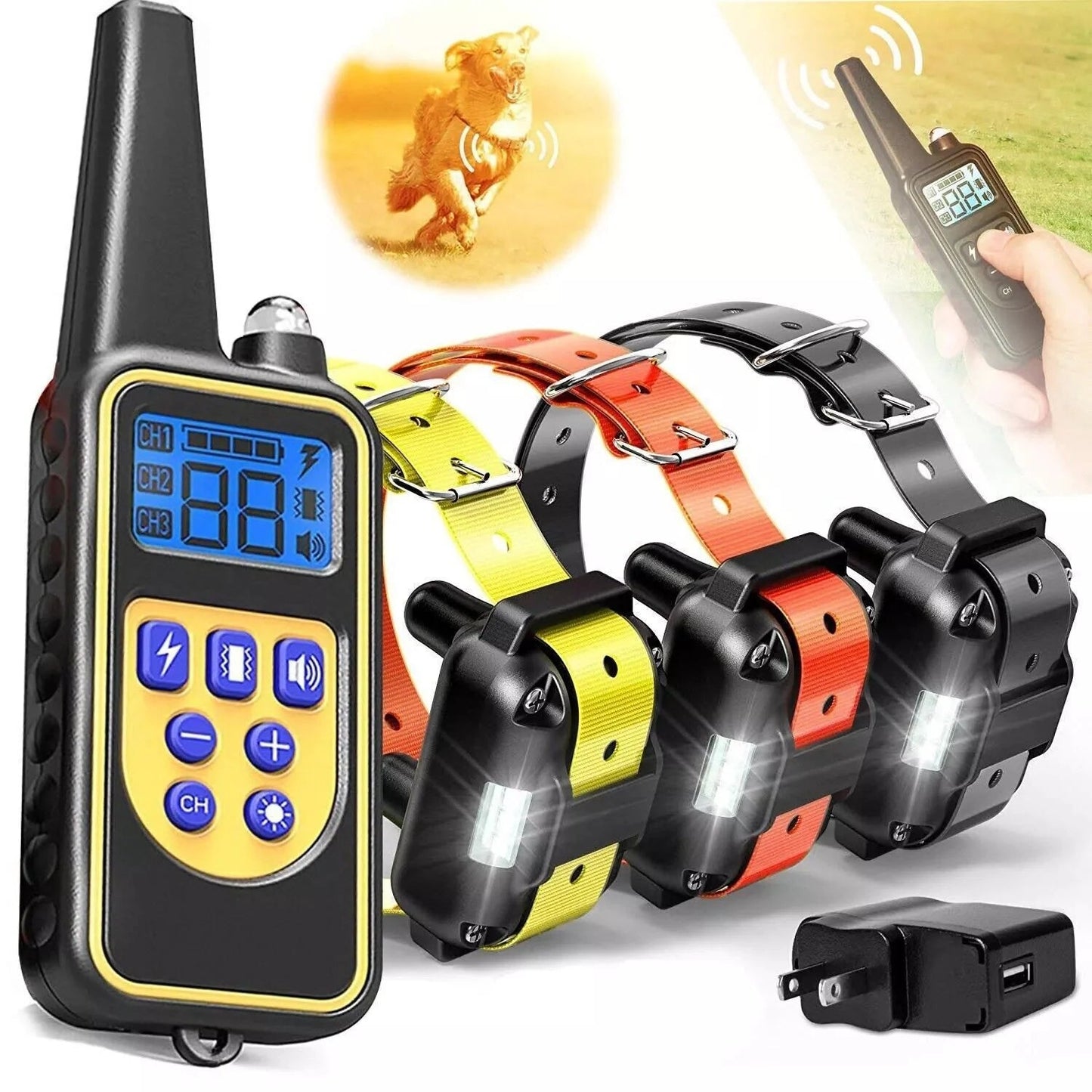 3000 FT Dog Training US Collar Rechargeable Remote Shock PET Waterproof Trainer - Eco and More Pet Store