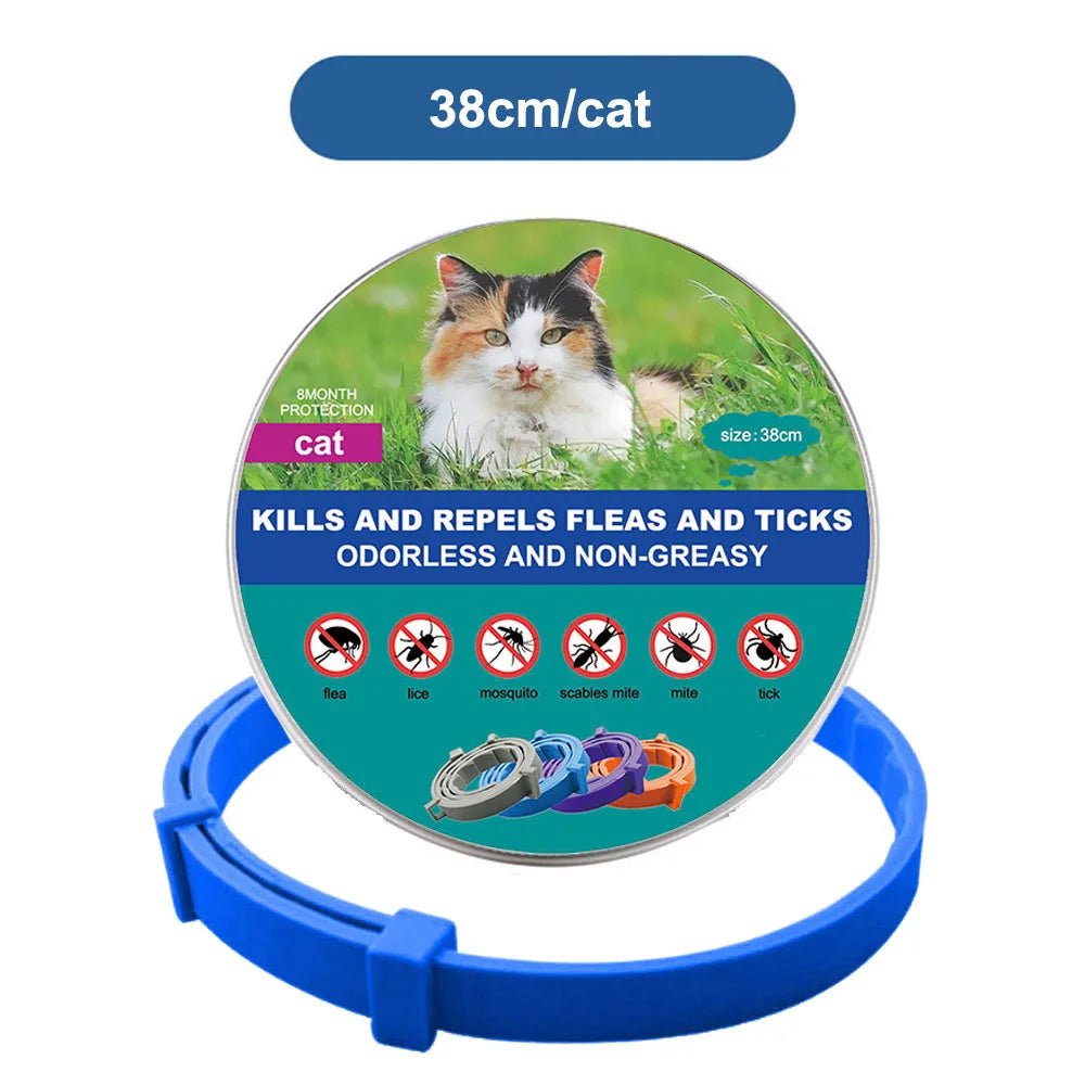 38Cm 70Cm Retractable Deworming Dog Cat Collar Pet anti Flea Ticks Collar Repellent Mosquito Pet Collars for Cats Dogs Products - Eco and More Pet Store