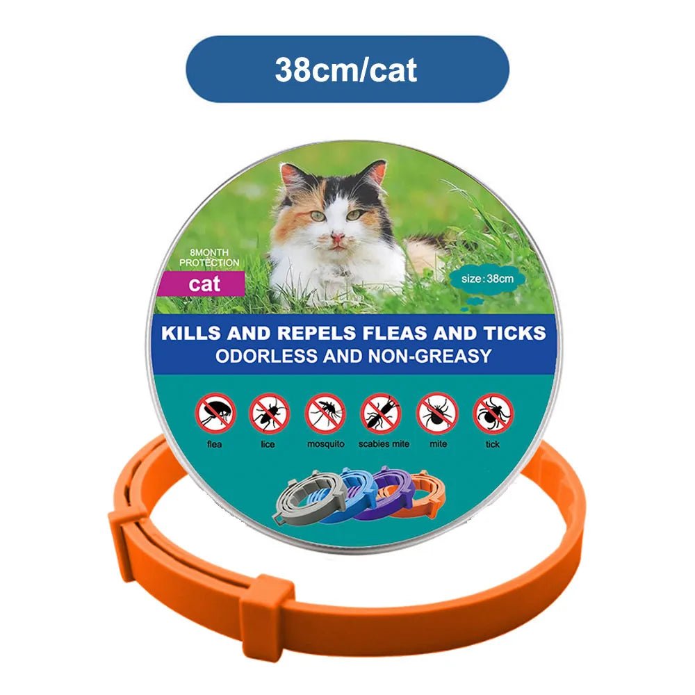 38Cm 70Cm Retractable Deworming Dog Cat Collar Pet anti Flea Ticks Collar Repellent Mosquito Pet Collars for Cats Dogs Products - Eco and More Pet Store