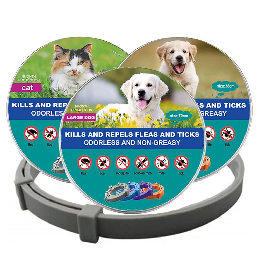 38Cm 70Cm Retractable Deworming Dog Cat Collar Pet anti Flea Ticks Collar Repellent Mosquito Pet Collars for Cats Dogs Products - Eco and More Pet Store