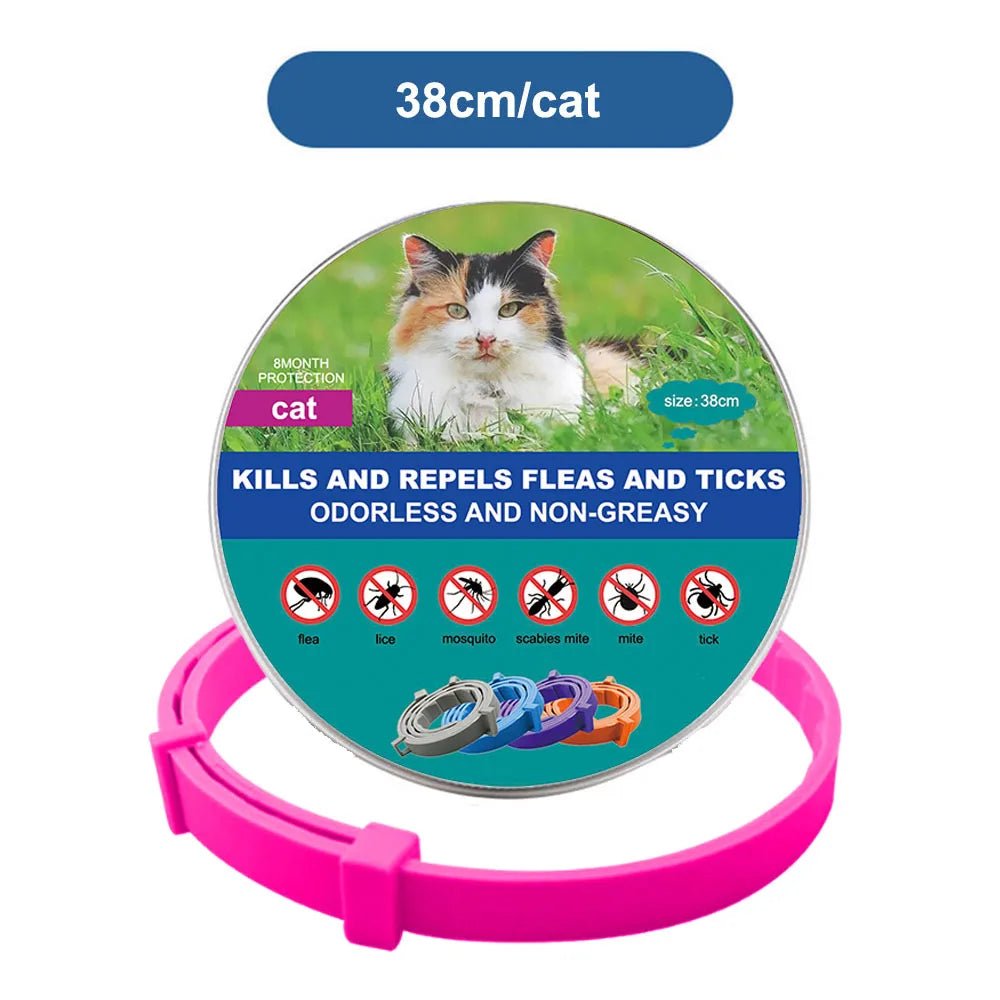 38Cm 70Cm Retractable Deworming Dog Cat Collar Pet anti Flea Ticks Collar Repellent Mosquito Pet Collars for Cats Dogs Products - Eco and More Pet Store