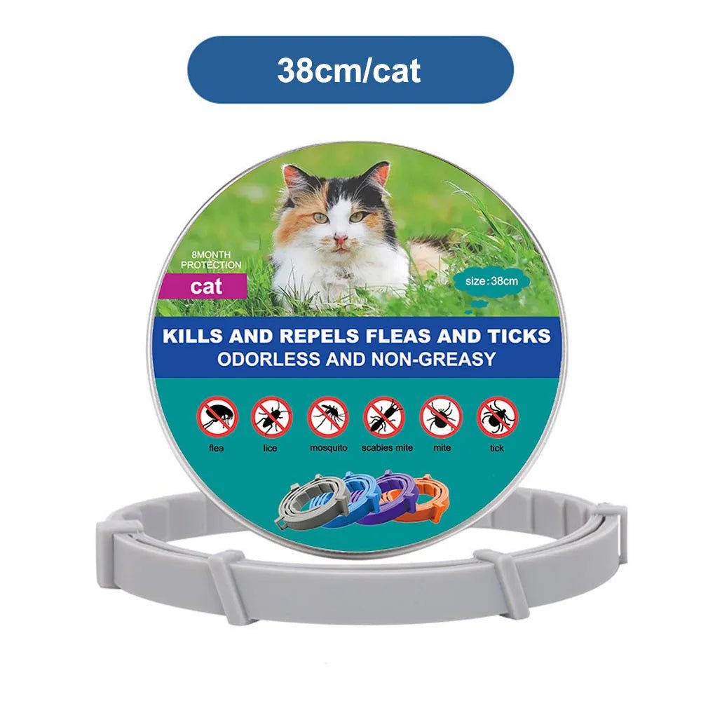 38Cm 70Cm Retractable Deworming Dog Cat Collar Pet anti Flea Ticks Collar Repellent Mosquito Pet Collars for Cats Dogs Products - Eco and More Pet Store