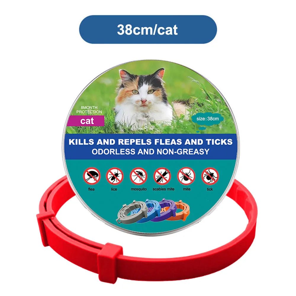 38Cm 70Cm Retractable Deworming Dog Cat Collar Pet anti Flea Ticks Collar Repellent Mosquito Pet Collars for Cats Dogs Products - Eco and More Pet Store