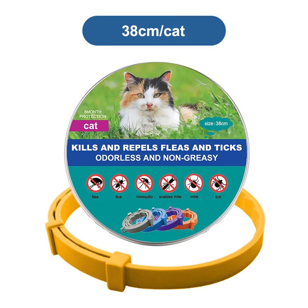 38Cm 70Cm Retractable Deworming Dog Cat Collar Pet anti Flea Ticks Collar Repellent Mosquito Pet Collars for Cats Dogs Products - Eco and More Pet Store