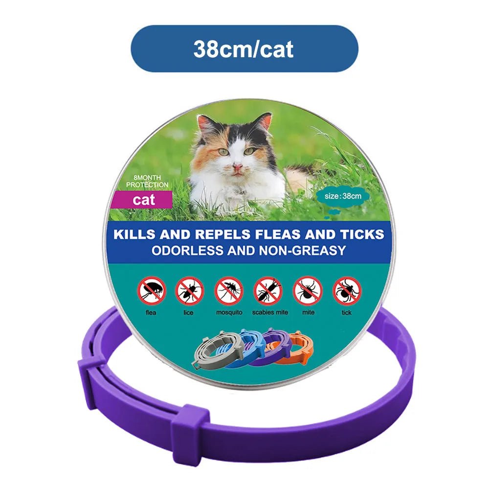 38Cm 70Cm Retractable Deworming Dog Cat Collar Pet anti Flea Ticks Collar Repellent Mosquito Pet Collars for Cats Dogs Products - Eco and More Pet Store