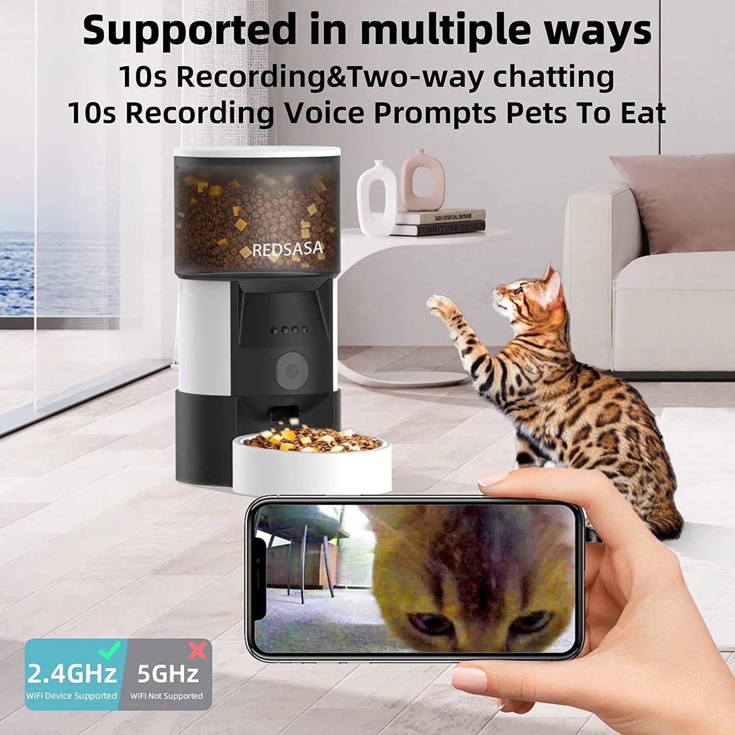 3L Automatic Pet Feeder with Camera, Automatic Cat/Dog Dispenser with 2 - Way Audio, 1080P HD with Night Vision, Wifi - Eco and More Pet Store