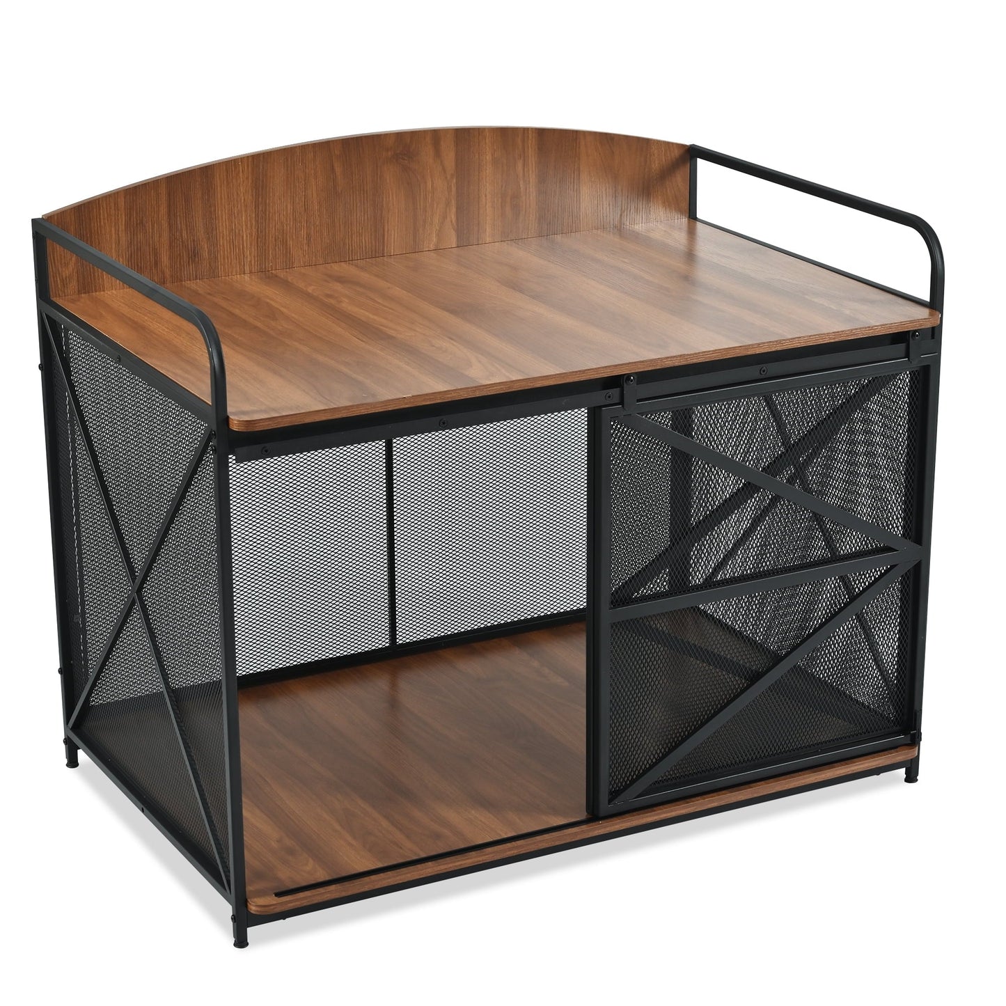 42.8" Large Dog Crate Furniture for Large Medium Dog, Heavy Duty Wooden Dog Kennel End Table, Brown - Eco and More Pet Store DBA Overseen