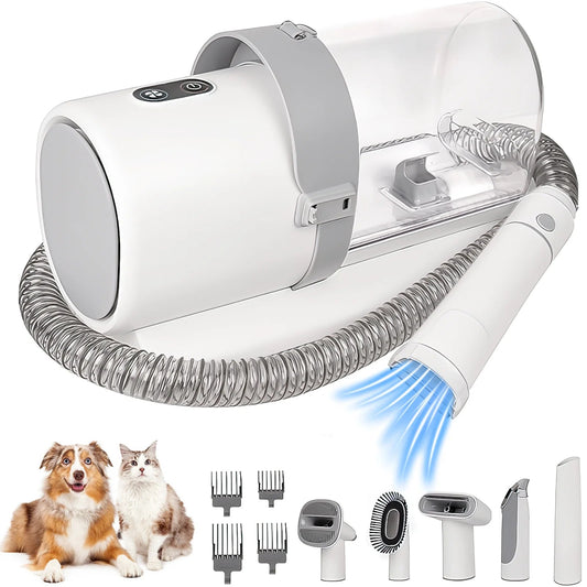 5 - in - 1 Pet Grooming Kit & Vacuum - 11Kpa Low Noise Suction with 3 Modes | Efficient Groomer for Dogs, Cats & More | 2.5L Dustbin for Hassle - Free Cleanup - Eco and More Pet Store