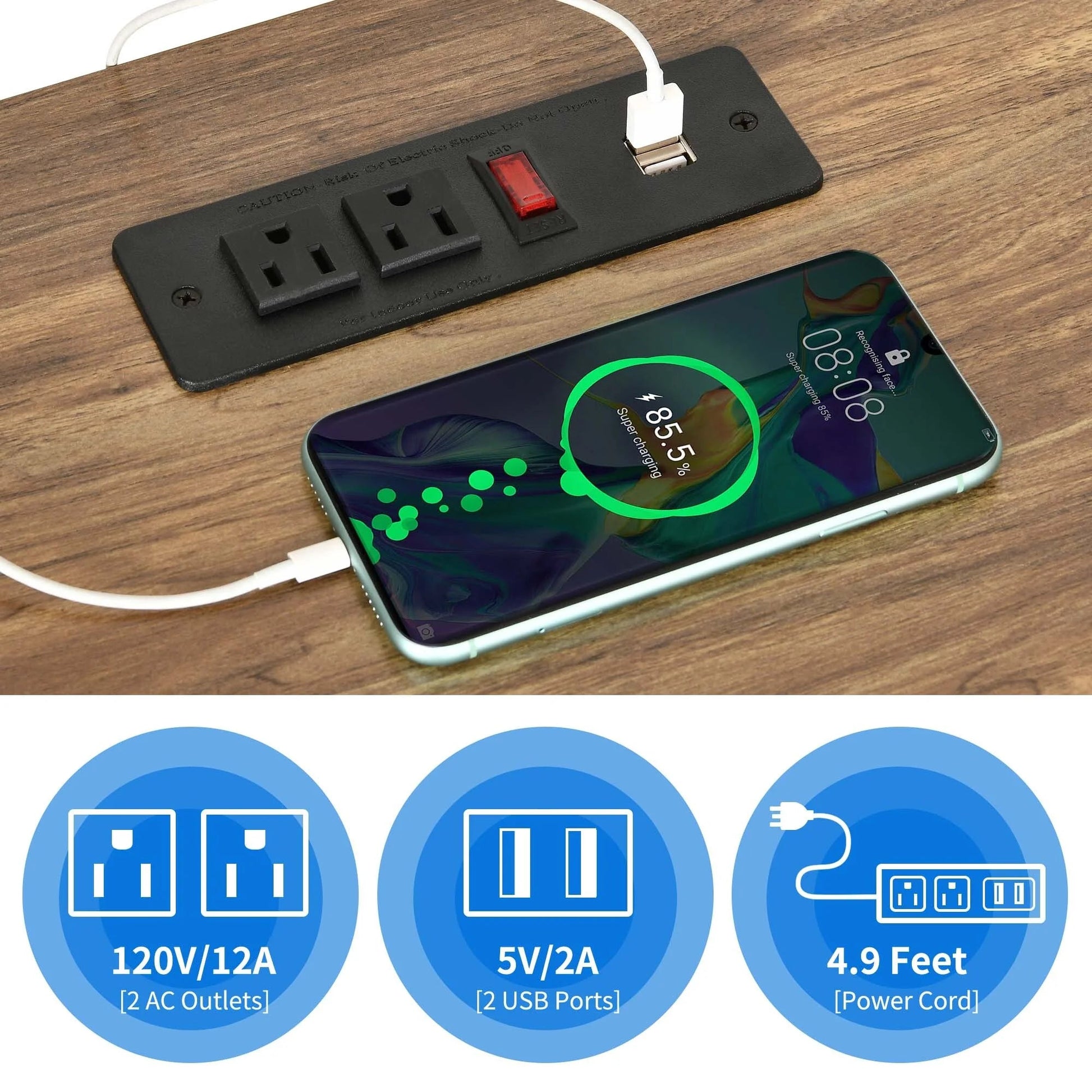 63 - Inch Dog Crate Furniture,Tv Stand with Charging Station,Dog Kennel with Double Sliding Barn Door - Oak - Eco and More Pet Store DBA Overseen