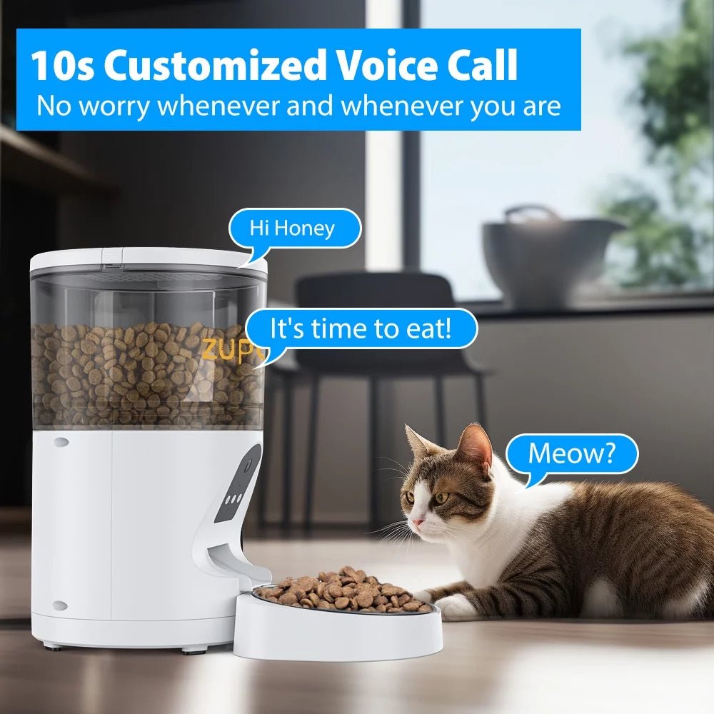 6L Smart Automatic Cat Feeder with HD Camera - 1080P Video & Night Vision | Timed Pet Feeder with WiFi & App Control for Cats and Dogs - Eco and More Pet Store