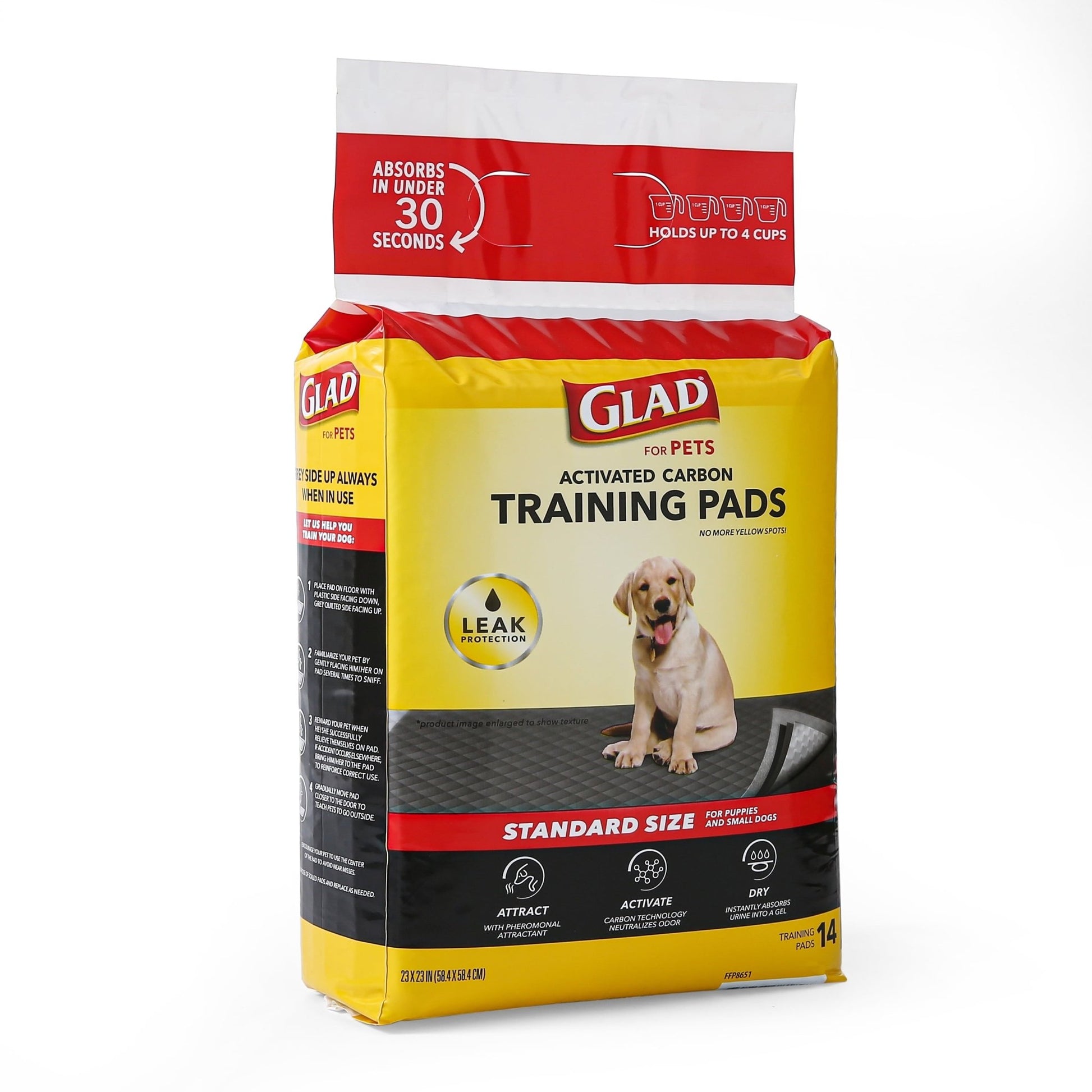 Activated Charcoal Leak - Resistant Training Pads for Dogs, 23In X 23In, 14 Count - Eco and More Pet Store