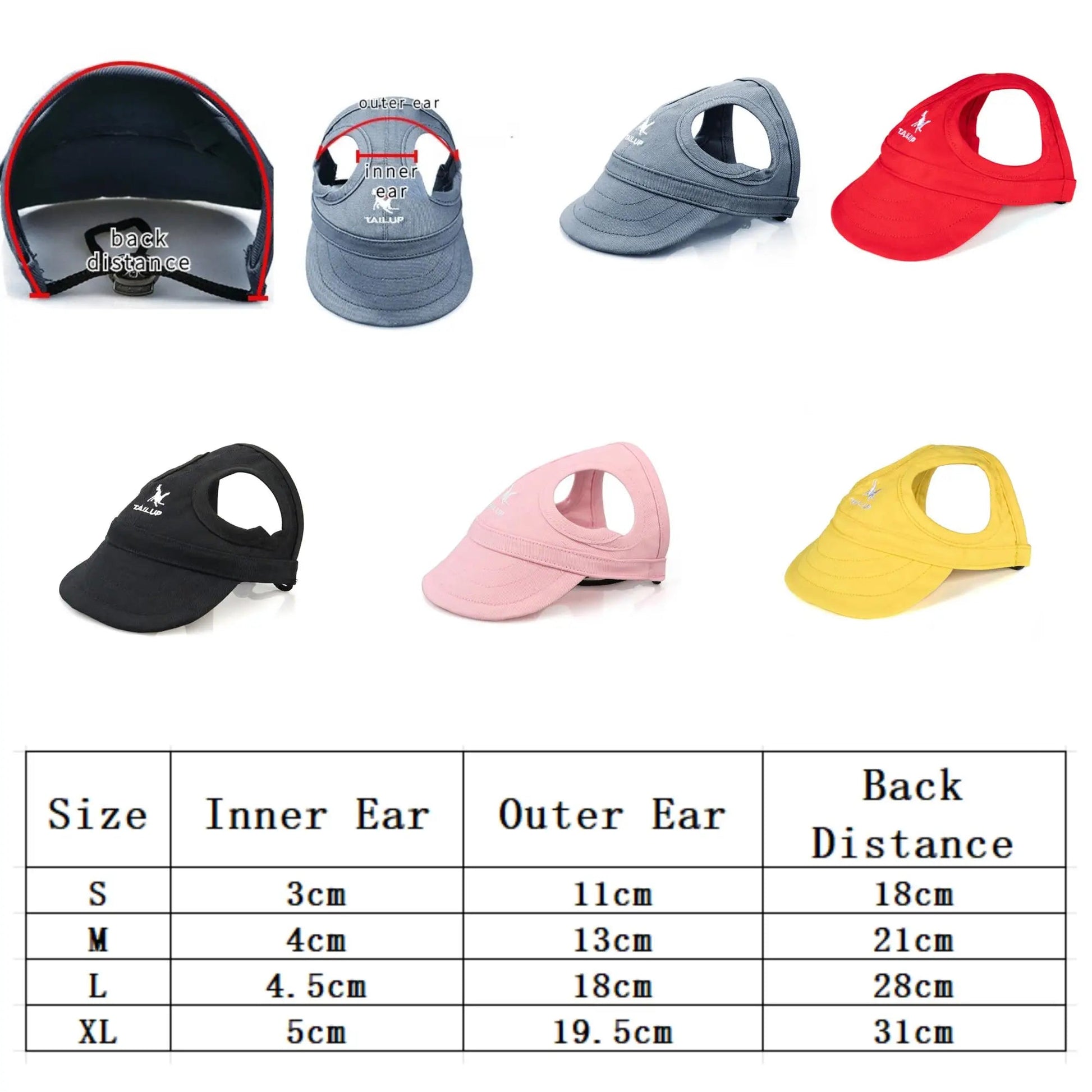 Adjustable Pet Dog Travel Cute Baseball Hat Sun Cap Visor Hat with Ear Holes Outdoor Sport Pet Supplies - Eco and More Pet Store