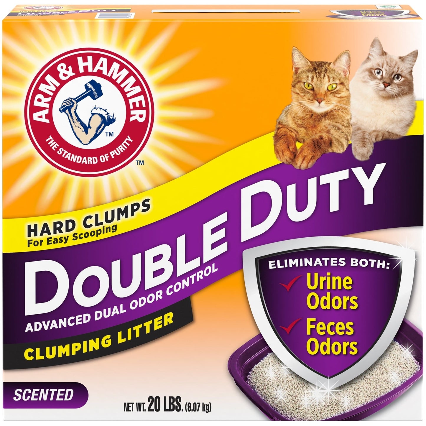 Arm & Hammer Double Duty Cat Litter: Advanced Odor Control Clumping Formula, Scented, 40 lb - Ultimate Freshness & Low Dust Tracking - Eco and More Pet Store