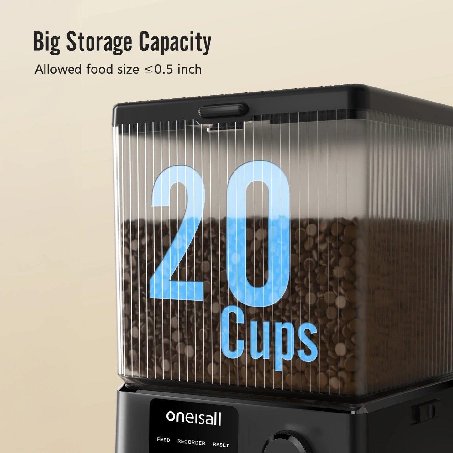 Automatic Cat Feeder | 5L/20 Cups Automatic Cat Feeder with 5G Wi - Fi & APP Control, PFD - 002 PRO Double Bowl Cat Food Dispenser with 1 Desiccant Bag, Timed Automatic Pet Feeder for 2 Cats/2 Small Dogs - Black - Eco and More Pet Store DBA Overseen