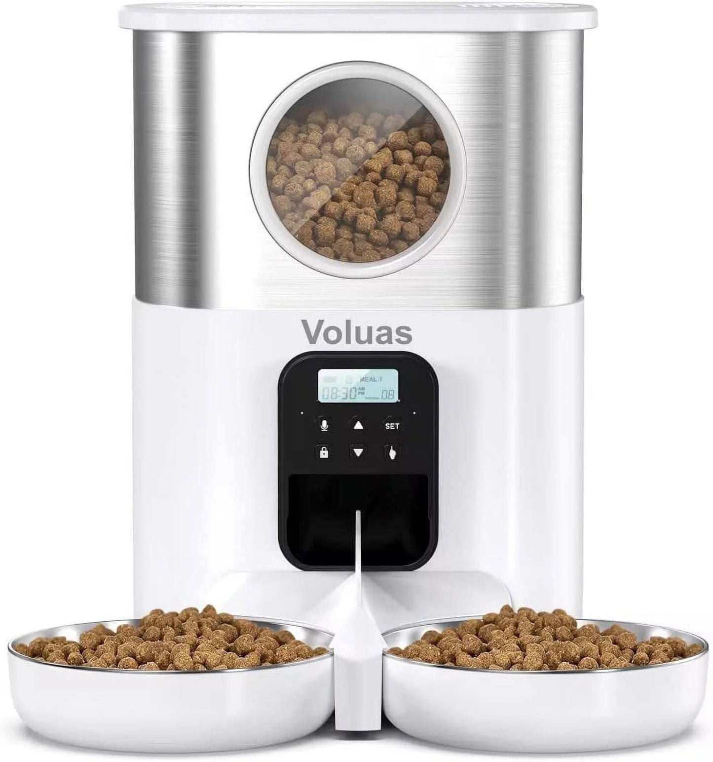 Automatic Cat Feeders - Automatic Pet Feeders for Cats and Dogs, Dry Food Dispenser with Desiccant Bag, Timed Cat Feeder, Programmable Portion Size Control 4 Meals per Day, 10S Voice Recorder - Eco and More Pet Store