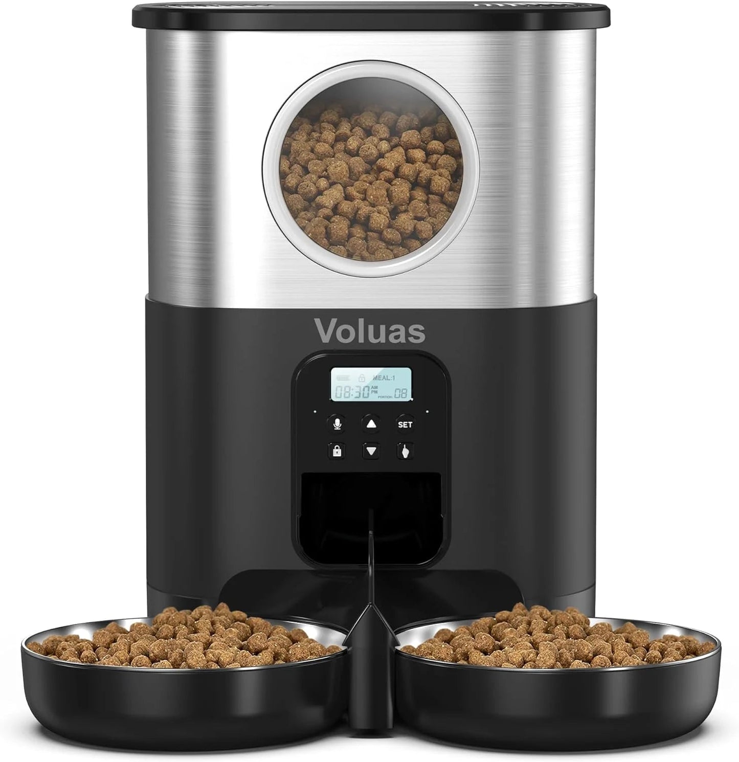 Automatic Cat Feeders - Automatic Pet Feeders for Cats and Dogs, Dry Food Dispenser with Desiccant Bag, Timed Cat Feeder, Programmable Portion Size Control 4 Meals per Day, 10S Voice Recorder - Eco and More Pet Store