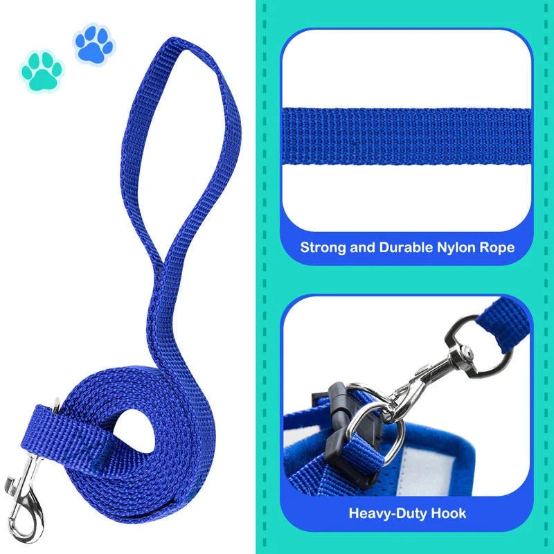 Cat Dog Pet Harness Adjustable Control Vest Dogs Reflective S M L XL Leash - Eco and More Pet Store