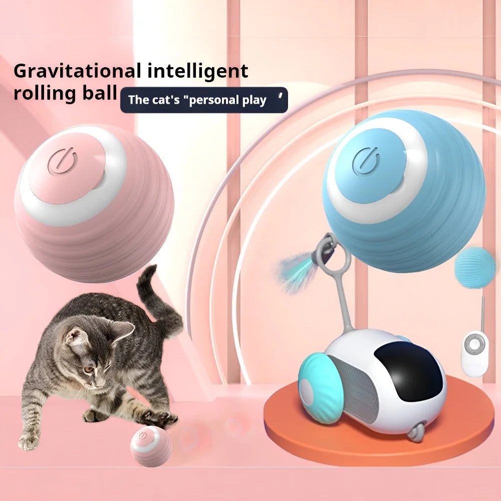 Cat Interactive Ball Smart Pet Cat Toys Indoor Automatic Rolling Magic Ball Electronic Interactive Cat Toy Cat Game Accessories - Eco and More Pet Store