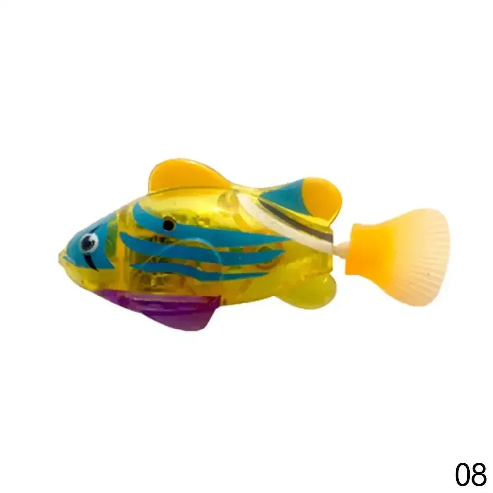 Cat Toys Interactive Robot Fish LED Lighted Water Activated Cat Electric Swimming Fish Toy Kitten Cat Fish Toy with LED Light - Eco and More Pet Store