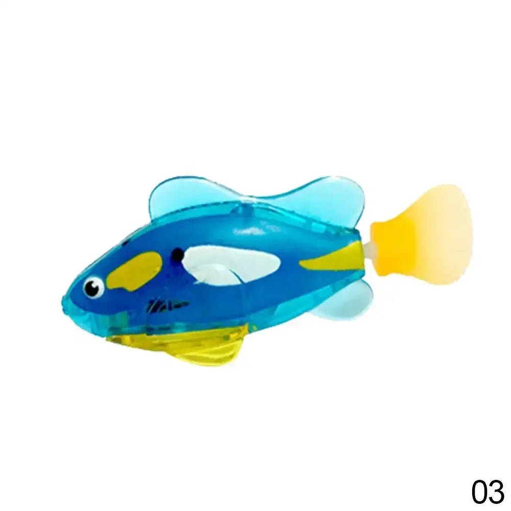 Cat Toys Interactive Robot Fish LED Lighted Water Activated Cat Electric Swimming Fish Toy Kitten Cat Fish Toy with LED Light - Eco and More Pet Store