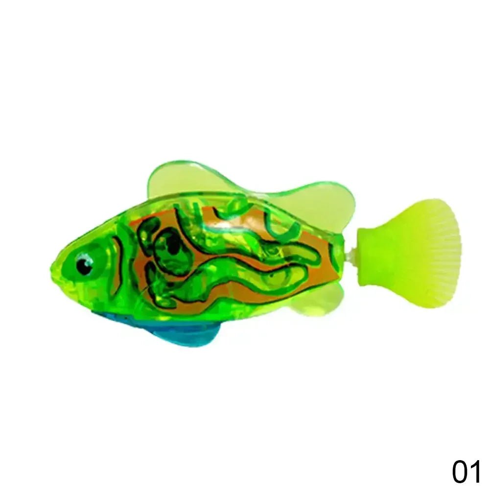 Cat Toys Interactive Robot Fish LED Lighted Water Activated Cat Electric Swimming Fish Toy Kitten Cat Fish Toy with LED Light - Eco and More Pet Store