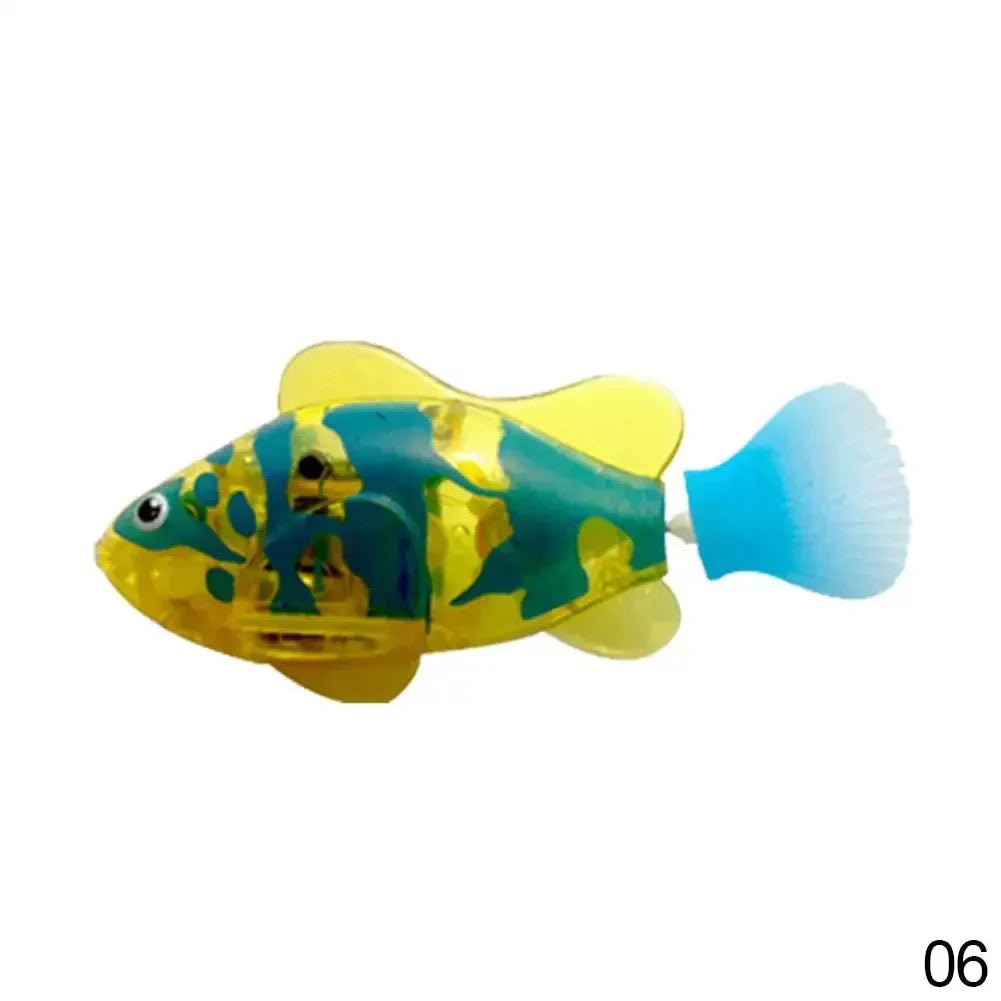 Cat Toys Interactive Robot Fish LED Lighted Water Activated Cat Electric Swimming Fish Toy Kitten Cat Fish Toy with LED Light - Eco and More Pet Store