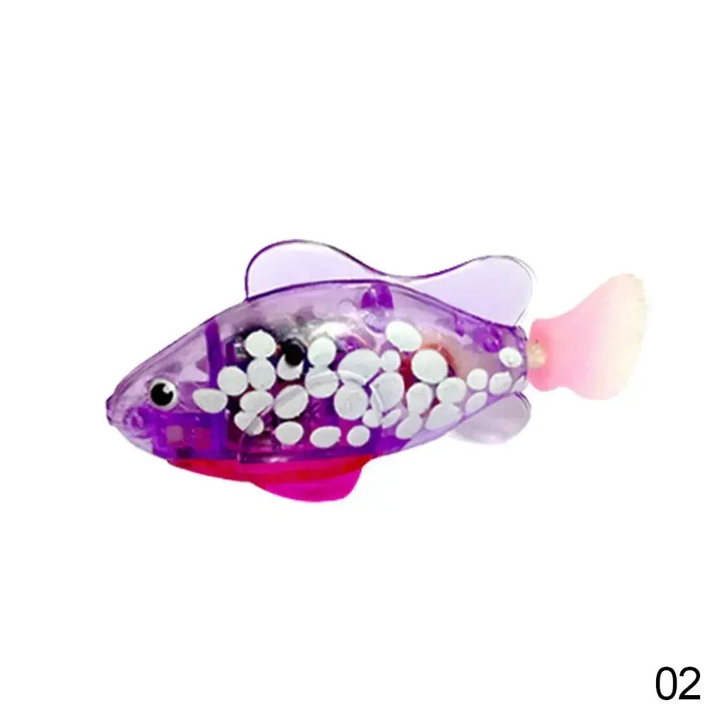 Cat Toys Interactive Robot Fish LED Lighted Water Activated Cat Electric Swimming Fish Toy Kitten Cat Fish Toy with LED Light - Eco and More Pet Store