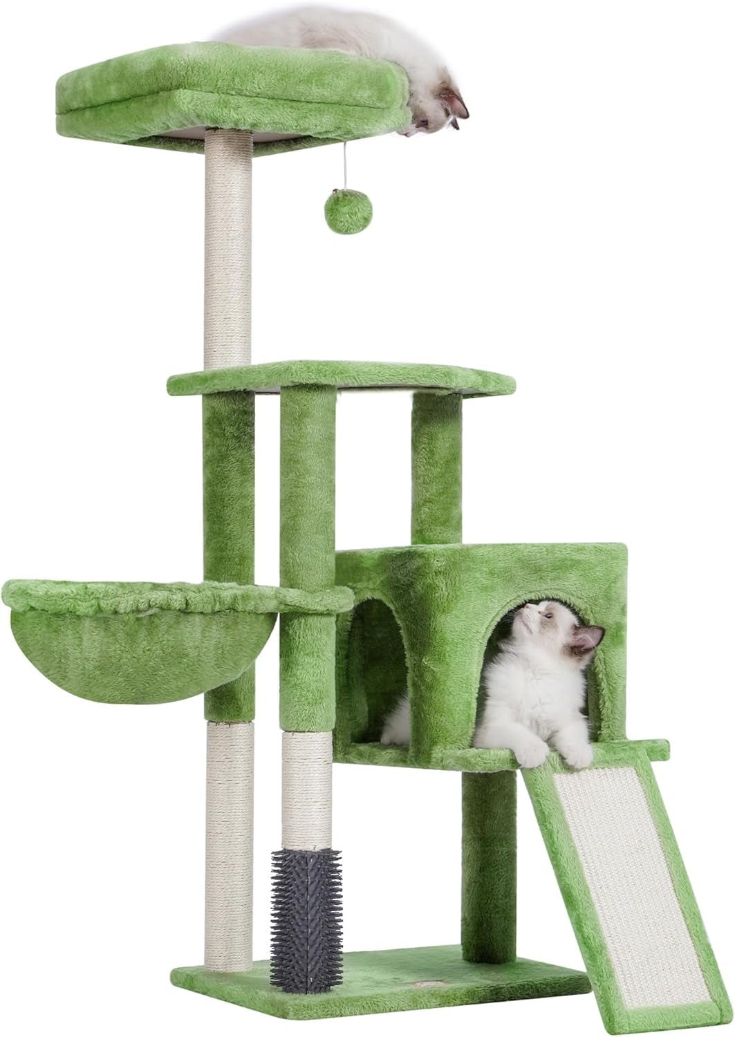 Cat Tree, Cat Tower for Indoor Cats with Scratching Board, Multi - Level Cat Furniture Condo with Feeding Bowl Smoky Gray HCT010G - Eco and More Pet Store