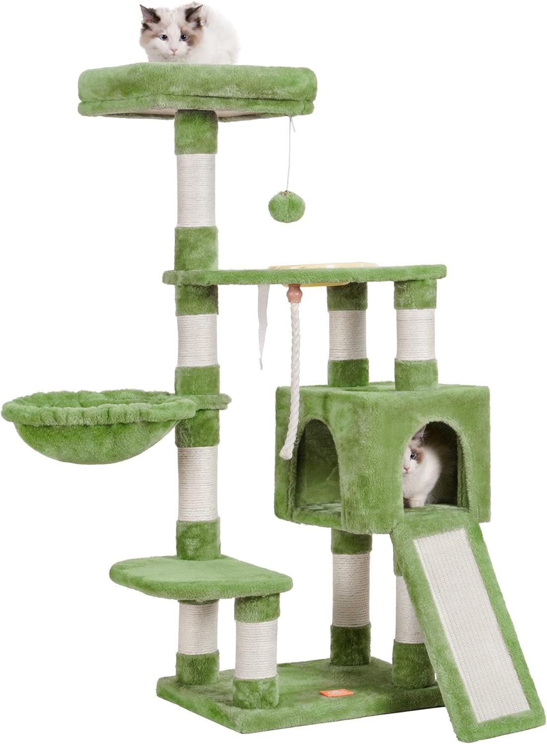 Cat Tree, Cat Tower for Indoor Cats with Scratching Board, Multi - Level Cat Furniture Condo with Feeding Bowl Smoky Gray HCT010G - Eco and More Pet Store