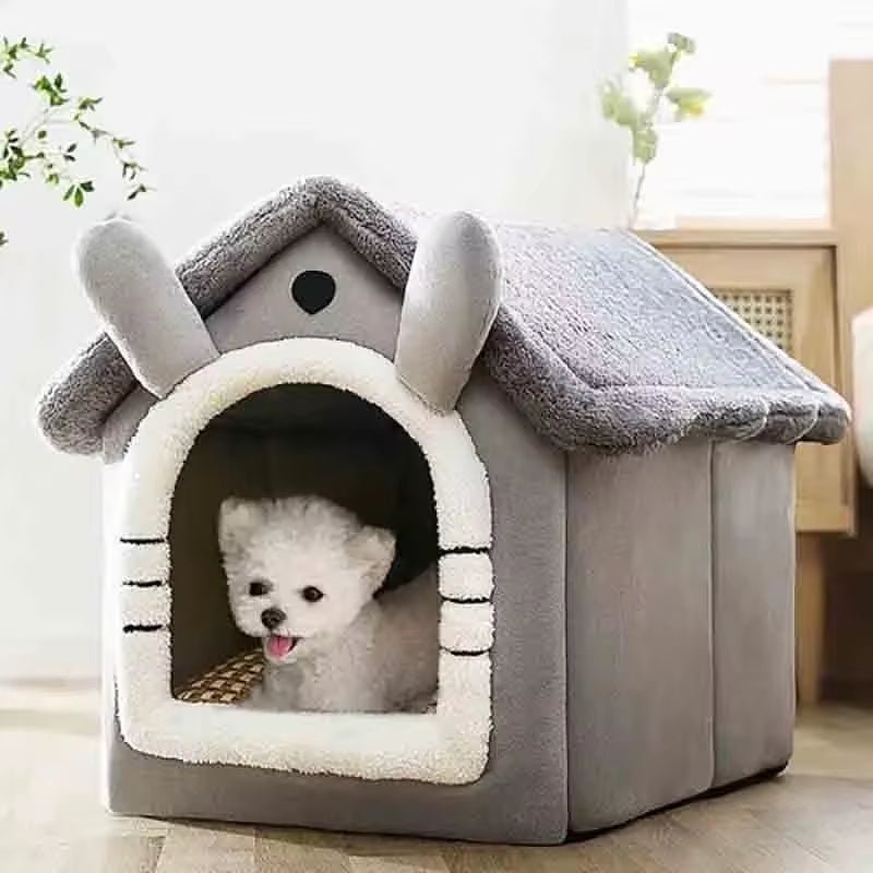 "Cozy Indoor Pet Tent House: Soft Bed with Removable Cushion for Small to Large Dogs & Cats" - Eco and More Pet Store