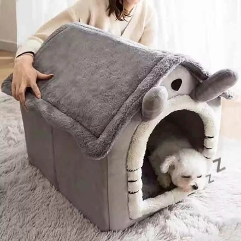 "Cozy Indoor Pet Tent House: Soft Bed with Removable Cushion for Small to Large Dogs & Cats" - Eco and More Pet Store