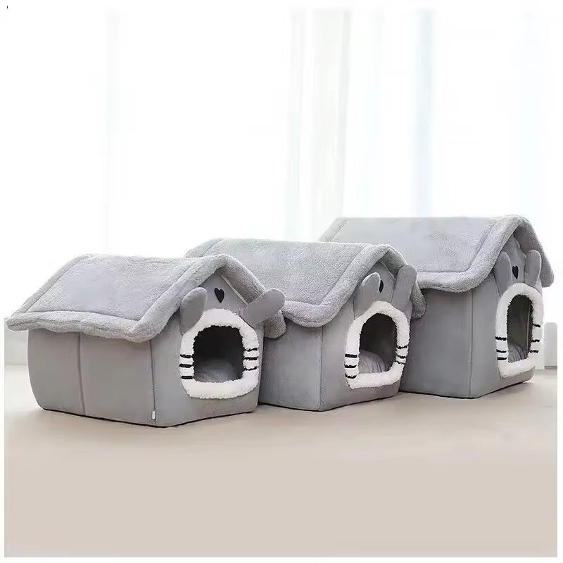 "Cozy Indoor Pet Tent House: Soft Bed with Removable Cushion for Small to Large Dogs & Cats" - Eco and More Pet Store