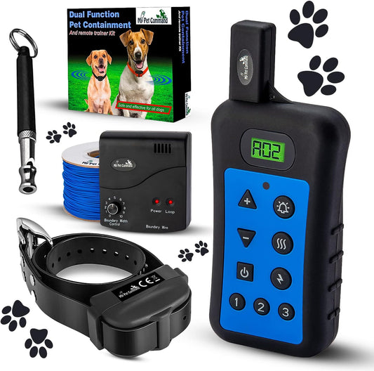 Underground Wireless Dog Shock Collar Fence System, Dual Function with Remote Dog Training Collar System Safe Pet Containment Waterproof Extra Thick Durable Polyolefin 13 AWG Wire Fence
