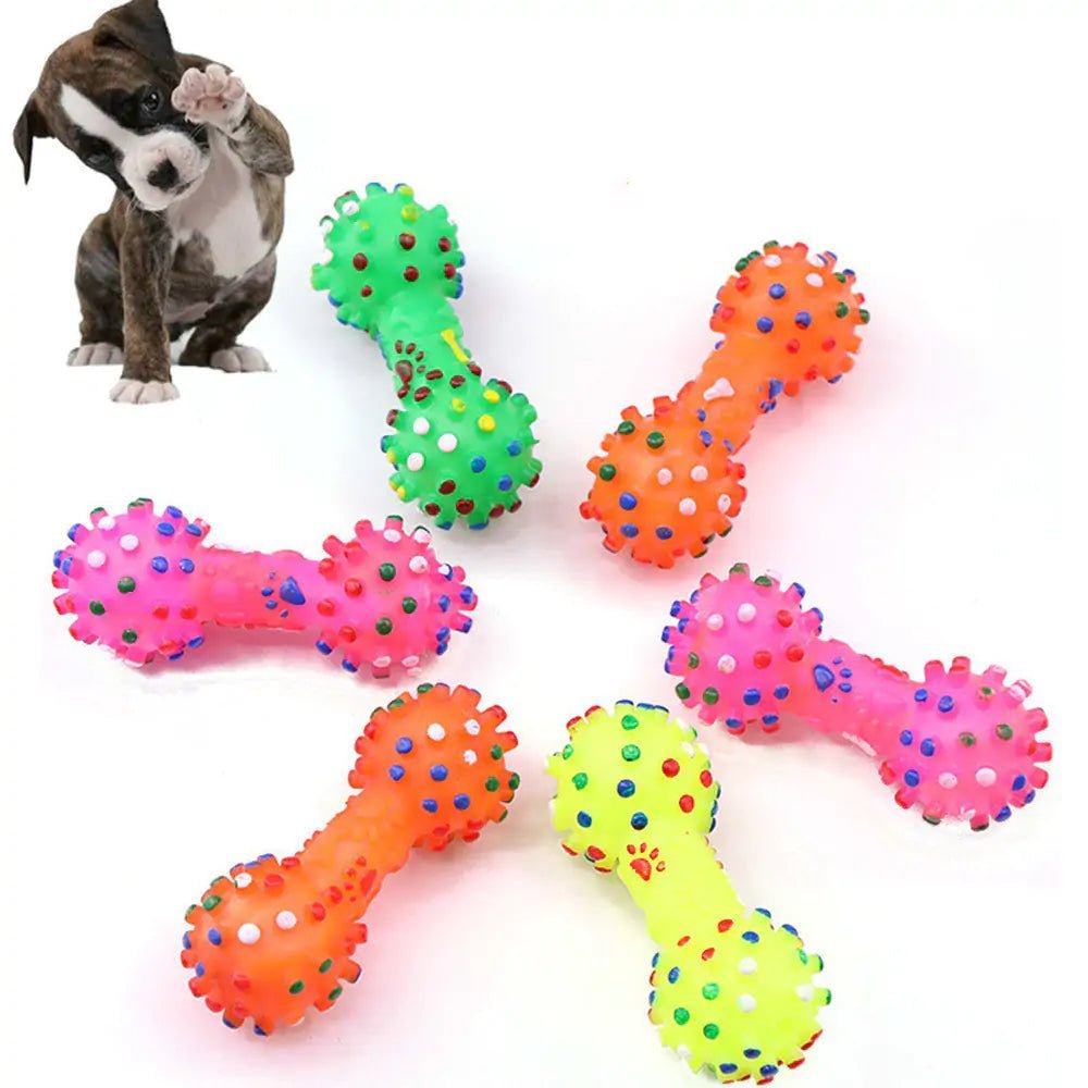 Dental Health Rubber Dumbbell Toy: the Ultimate Playtime Companion for Your Beloved Pup - Eco and More Pet Store