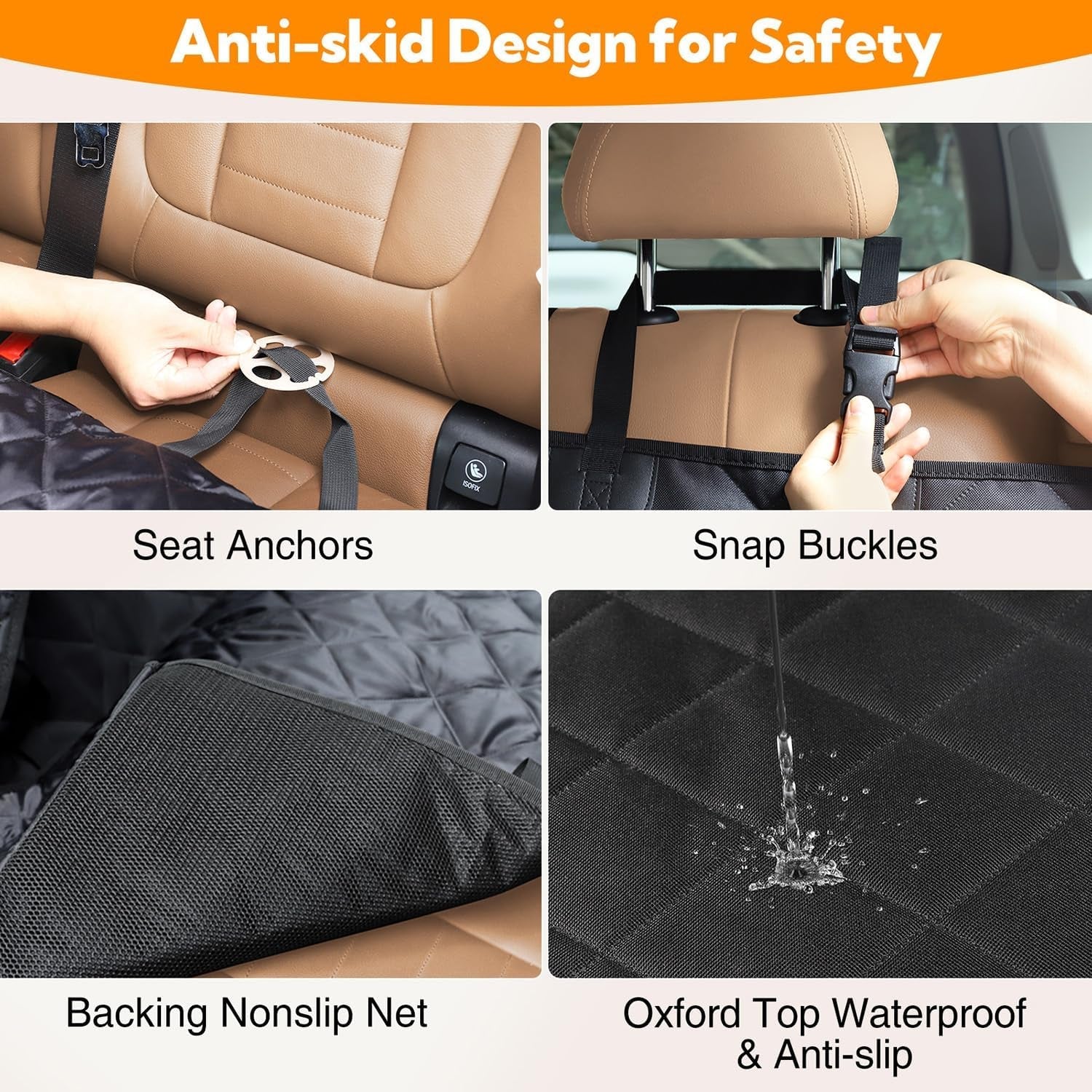 Dog Car Seat Cover for Back Seat,Waterproof Hammock with Mesh Window, Anti - Scratch Nonslip Car Seat Protector for Dogs, 600D Heavy Duty Dog Seat Cover for Cars Trucks and Suvs - Eco and More Pet Store