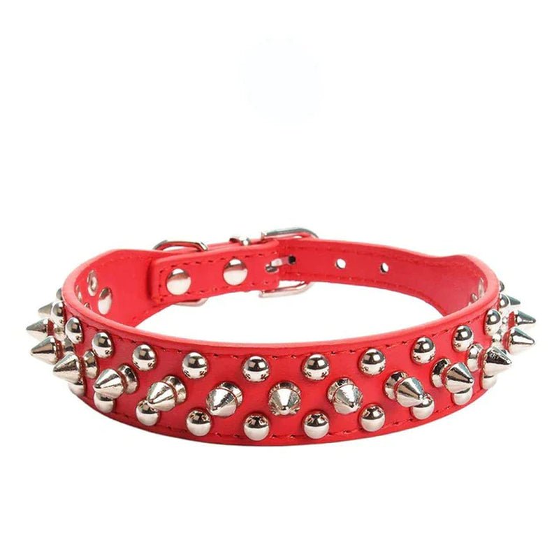 Dog Collar | Spiked Studded Leather Dog Collar Rivets Pet Small Large Cat Pit Bull Adjustable - Eco and More Pet Store DBA Overseen