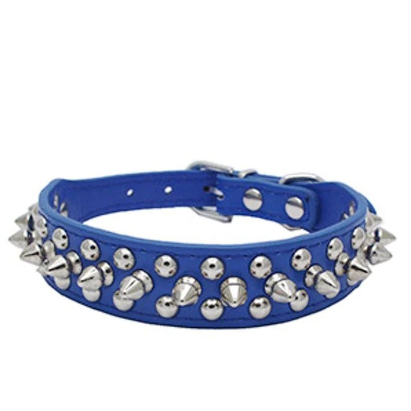 Dog Collar | Spiked Studded Leather Dog Collar Rivets Pet Small Large Cat Pit Bull Adjustable - Eco and More Pet Store DBA Overseen