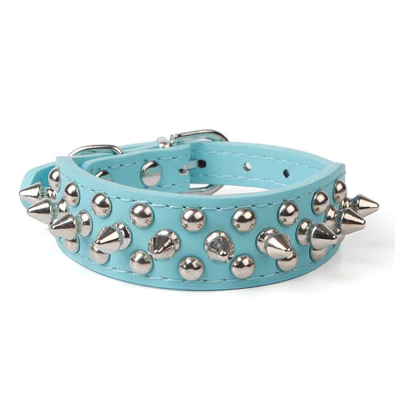 Dog Collar | Spiked Studded Leather Dog Collar Rivets Pet Small Large Cat Pit Bull Adjustable - Eco and More Pet Store DBA Overseen