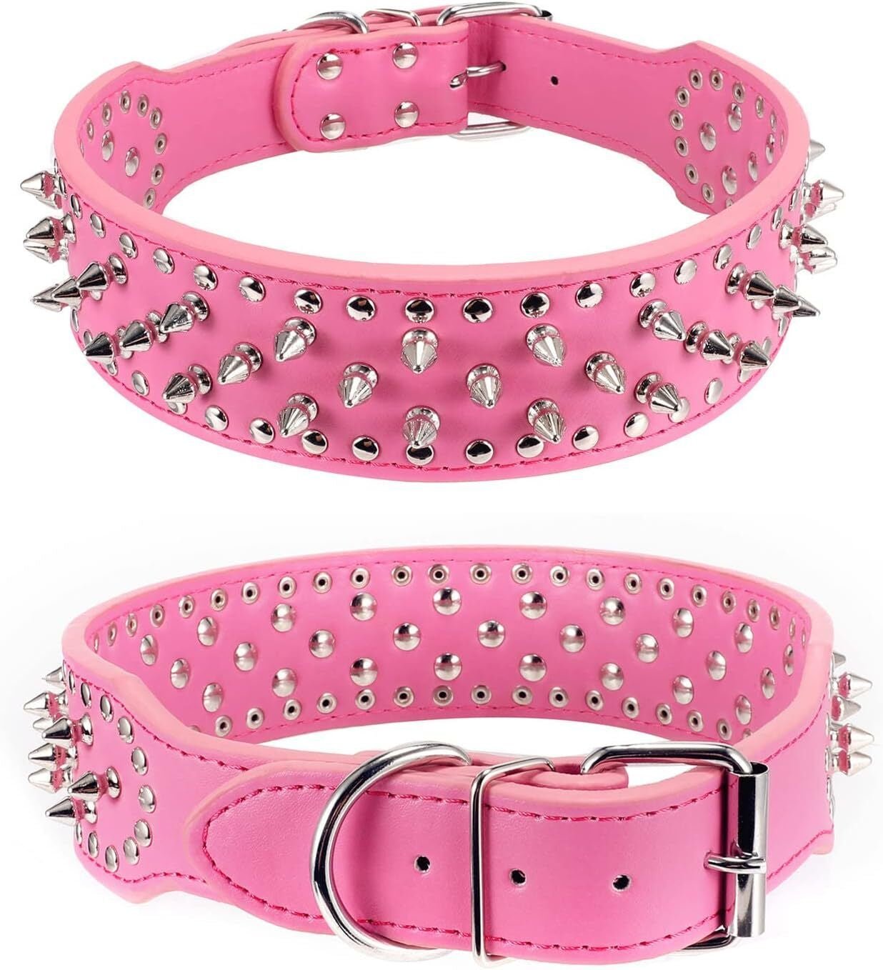 Dog Collar | Spiked Studded Leather Dog Collar Rivets Pet Small Large Cat Pit Bull Adjustable - Eco and More Pet Store DBA Overseen